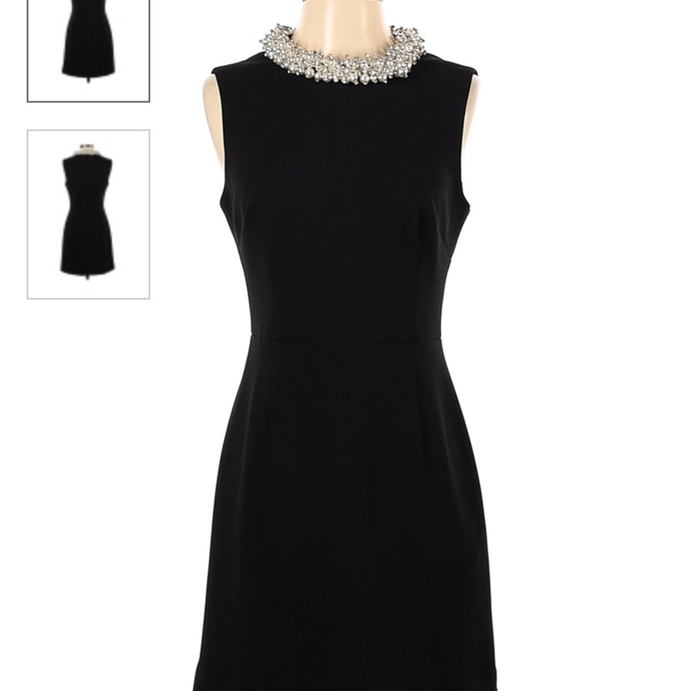 Black pearl mini dress